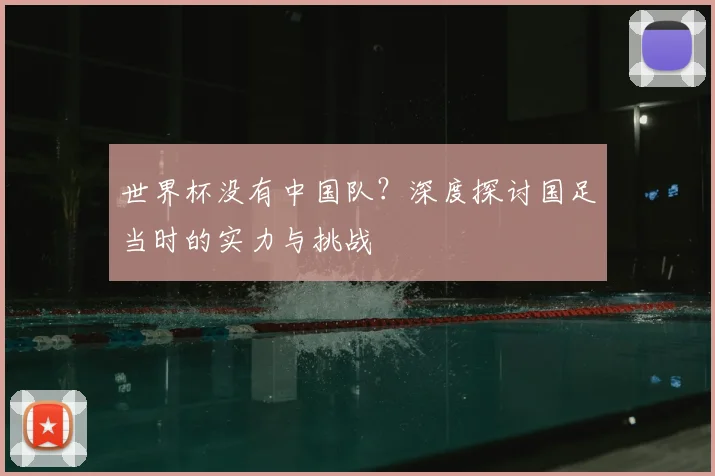 世界杯没有中国队？深度探讨国足当时的实力与挑战